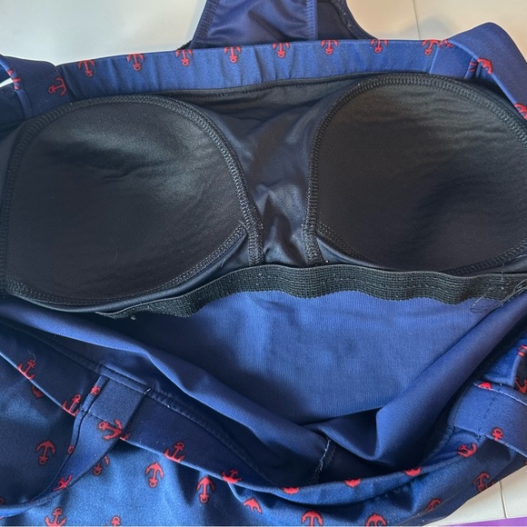 Miraclesuit One Piece Swimsuit Size 16-18? Anchor Nautical Beach Summer Slimming - Picture 6 of 8